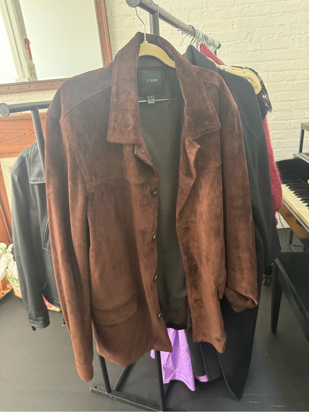Vintage J. Crew Chocolate Brown Suede Jacket